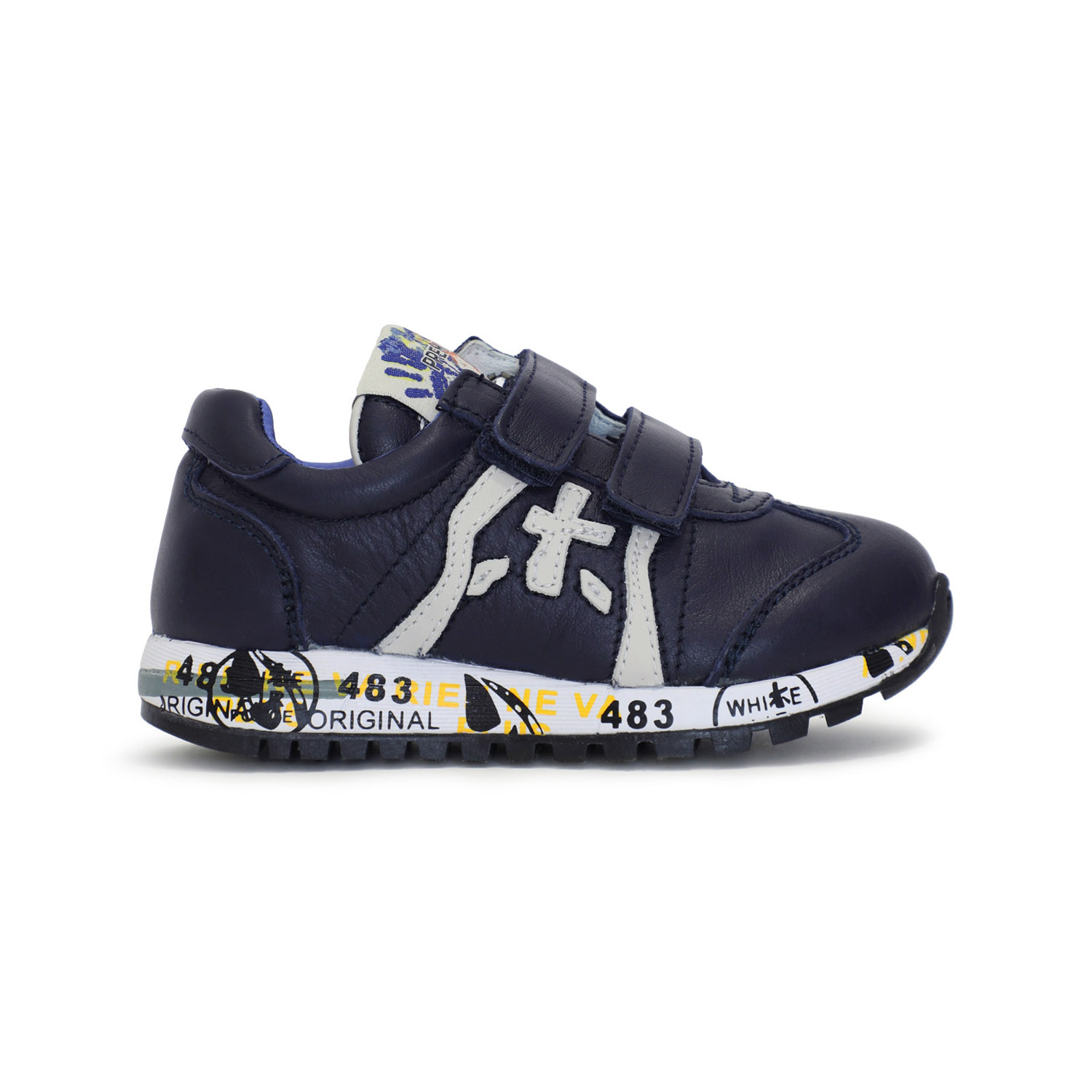 Premiata will be Lucy navy blue velcro leather sneaker Sydney AU