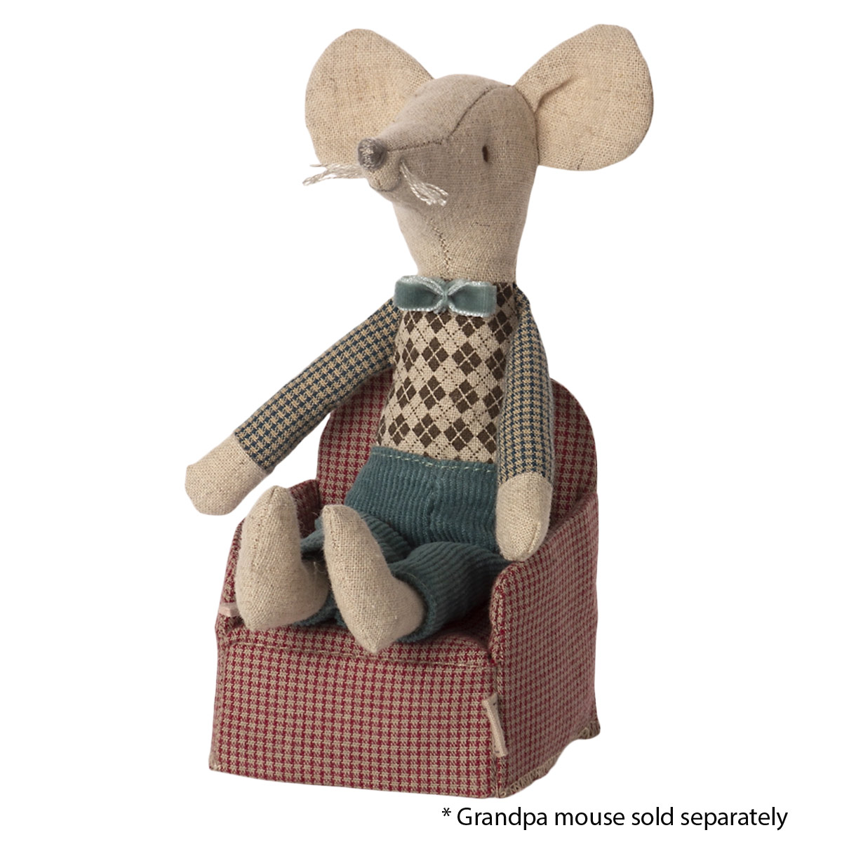maileg chair mouse red