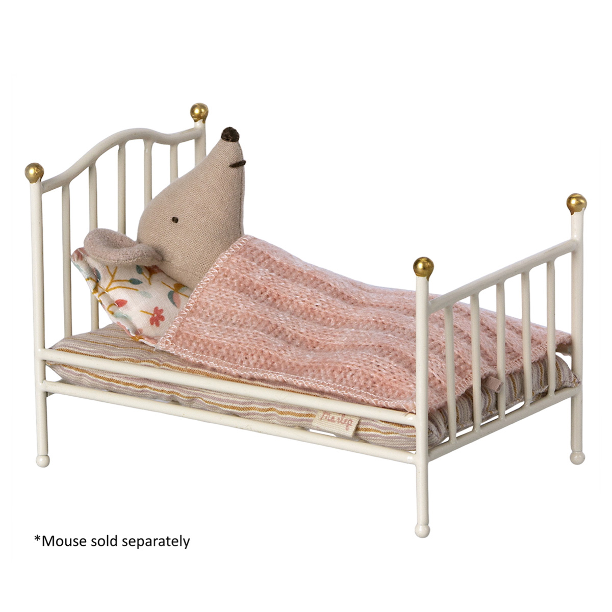 Maileg Off-White Vintage Bed for Mouse