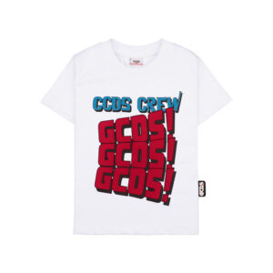 GCDS kids red-logo T-shirt white