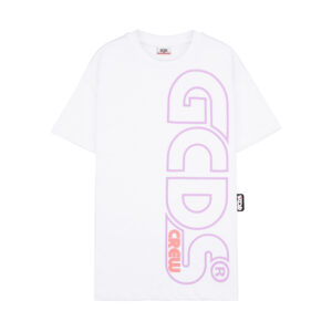GCDS kids lilac-logo print T-shirt dress white