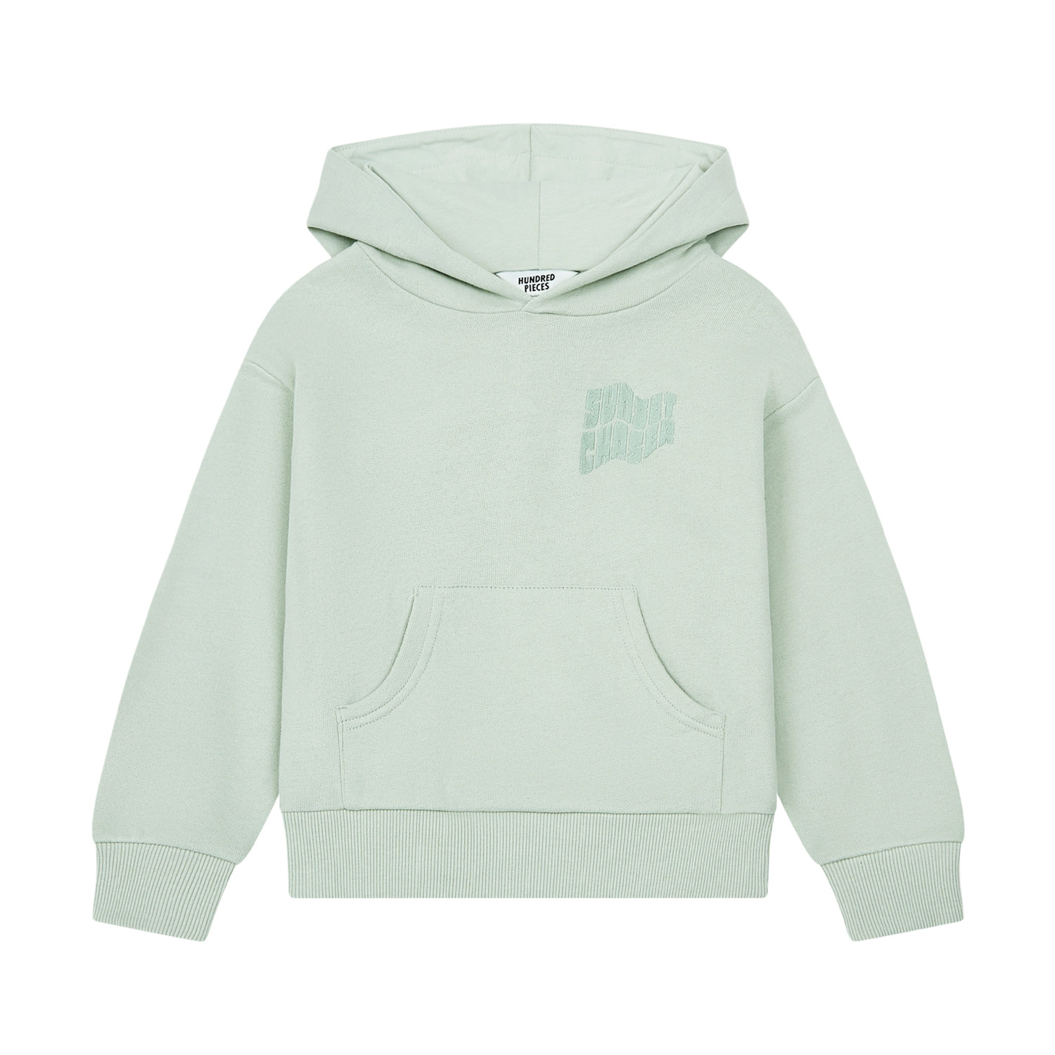 hundred pieces Organic Cotton Hoodie Green water