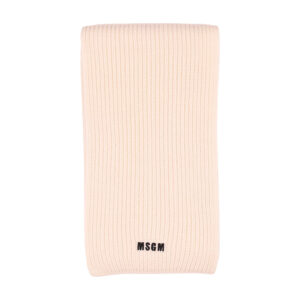 msgm knitted wool scarf off white