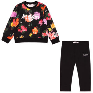 MSGM floral print baby leggings set