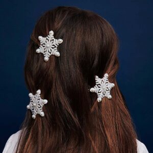 snow flake hair clip