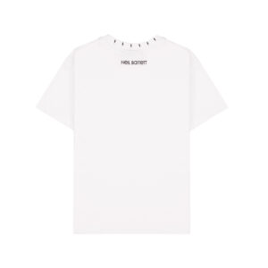 neil barrett logo neckline white t-shirt