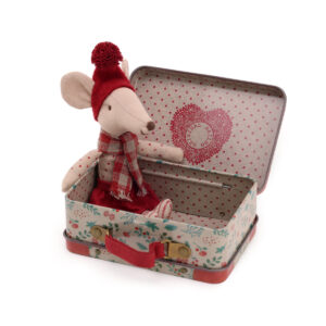 maileg christmas big sister mouse in suitcase
