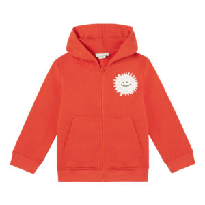 starburst face zip hoodie red stella mccartney kids