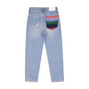 msgm-kids jeans with knitted pocket