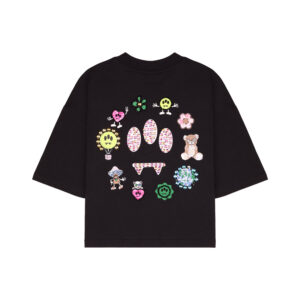 barrow-kids crystal embellished t-shirt black