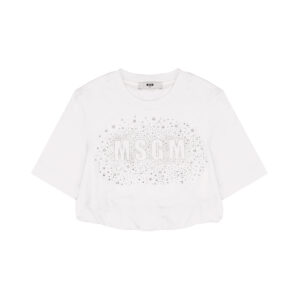MSGM-kids diamante T-shirt white