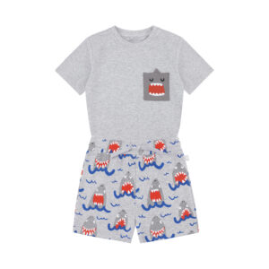 baby boy shark t-shirt set by stella kids