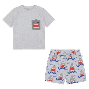 grey shark t-shirt set by stella kids